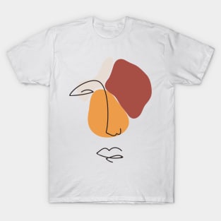 Boho minimal abstract faces T-Shirt